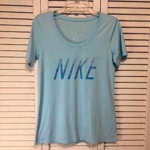 Nike DRI-FIT Baby Blue Short Sleeve Scoop Neck T-shirt